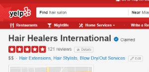5 Stars on Yelp
